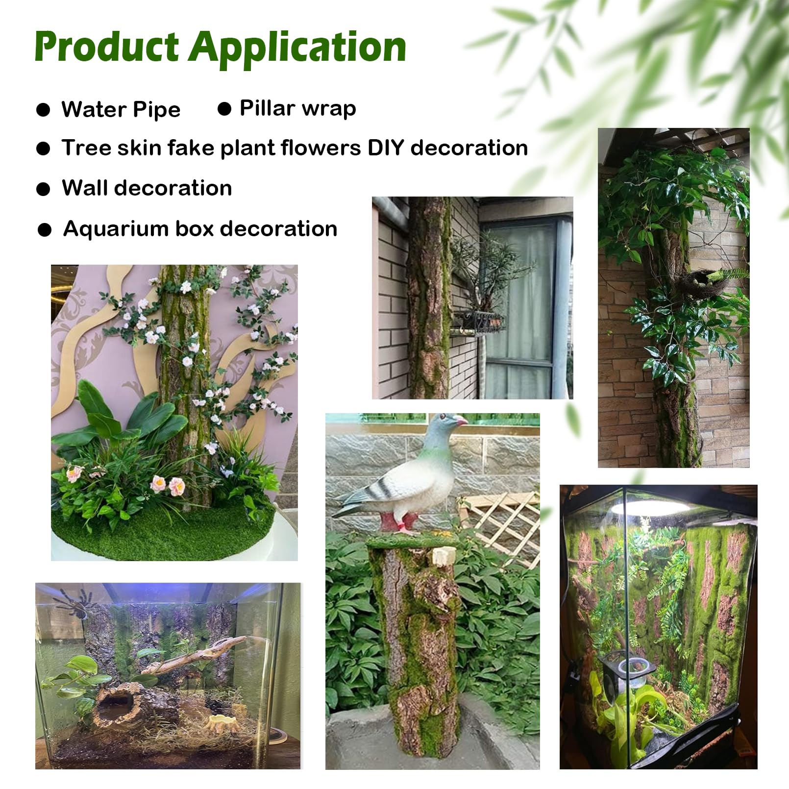 Kathson cork background shows authentic natural bark texture for lifelike enclosures.