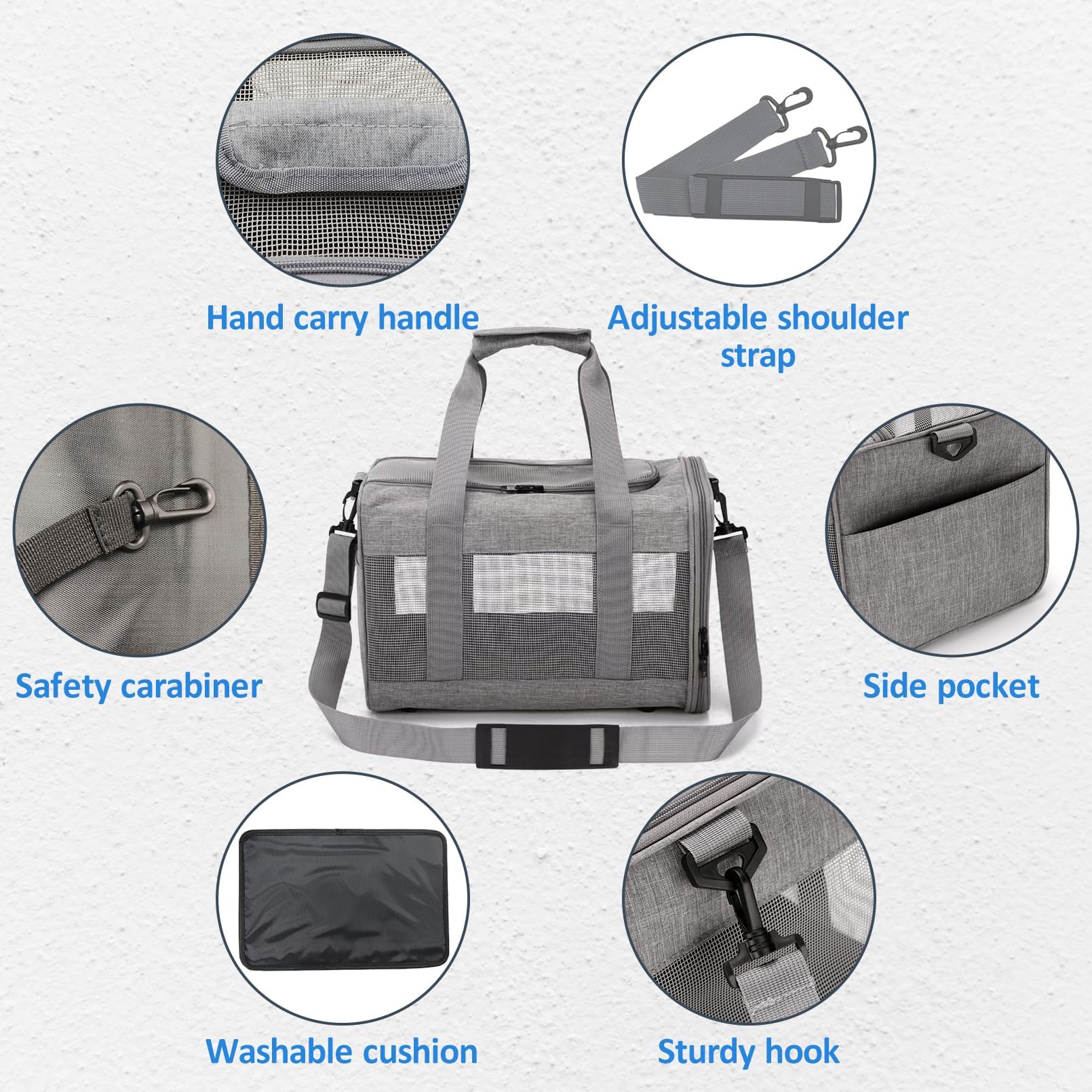 kathson carrier bag detachable shoulder strap with comfy inner pad