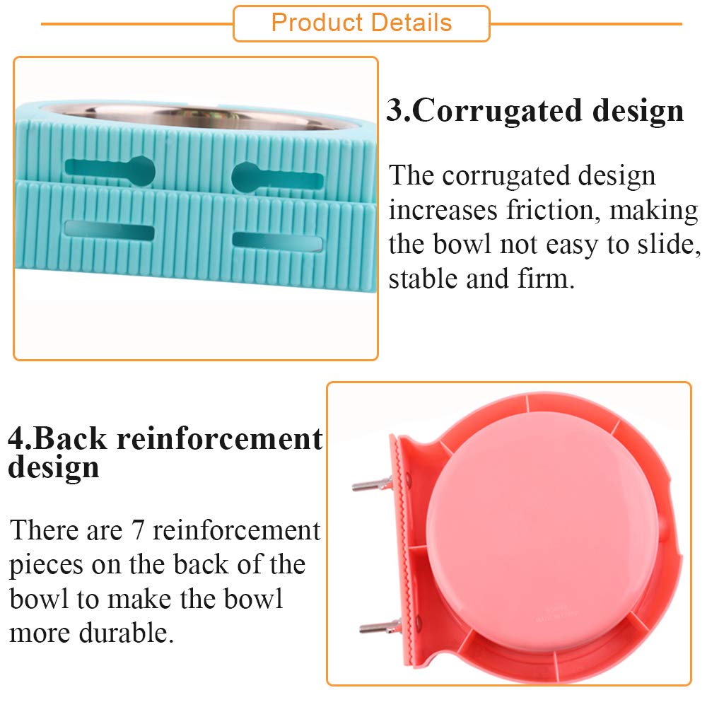 Kathson 14-ounce rust-resistant stainless steel bowl offers durable daily feeding.
