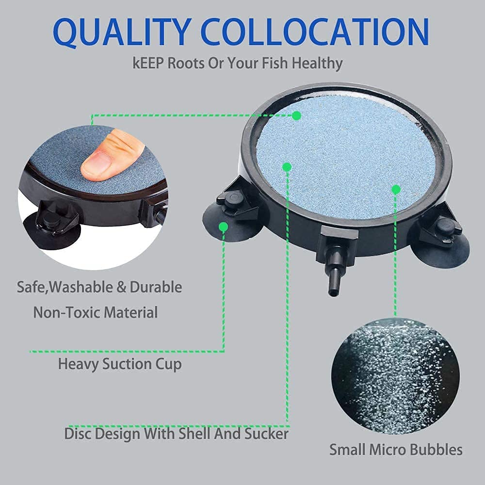 kathson suction cups attached to air stone disc for secure placement