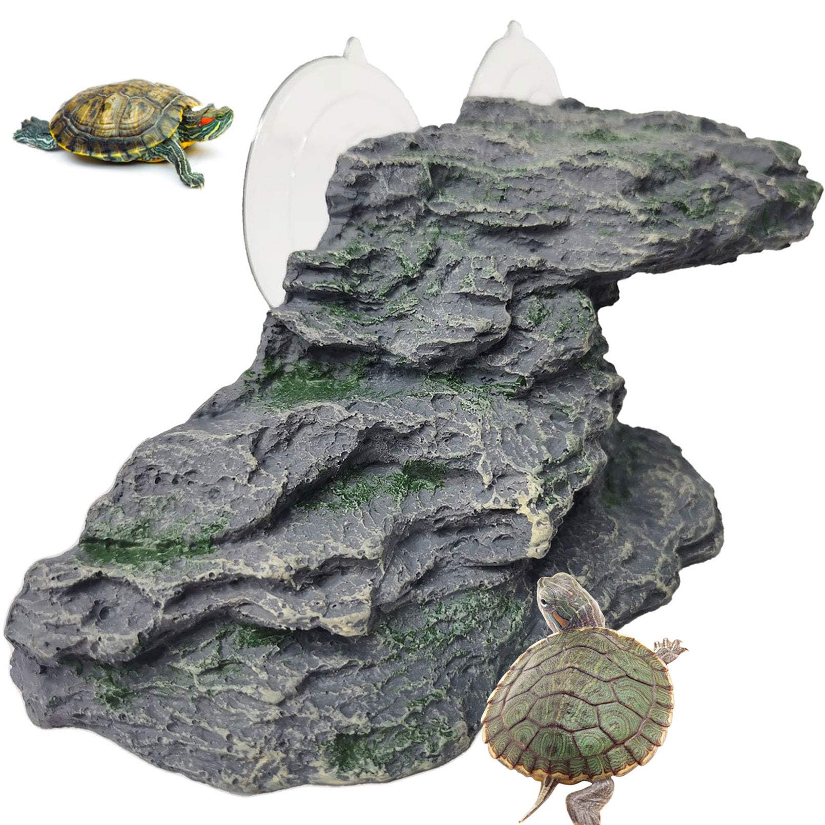 Kathson Turtle Basking Platform close-up showing natural rock texture for realistic terrarium decor