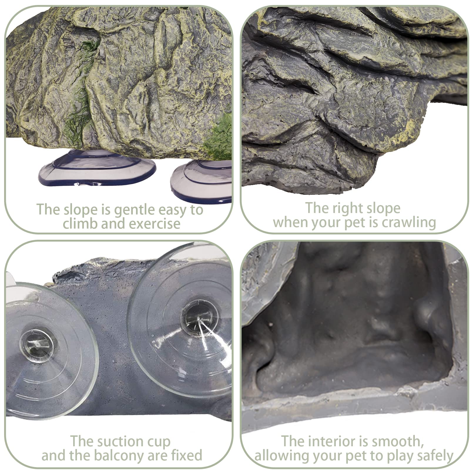 Kathson Turtle Basking Platform natural rock texture blends into aquariums.