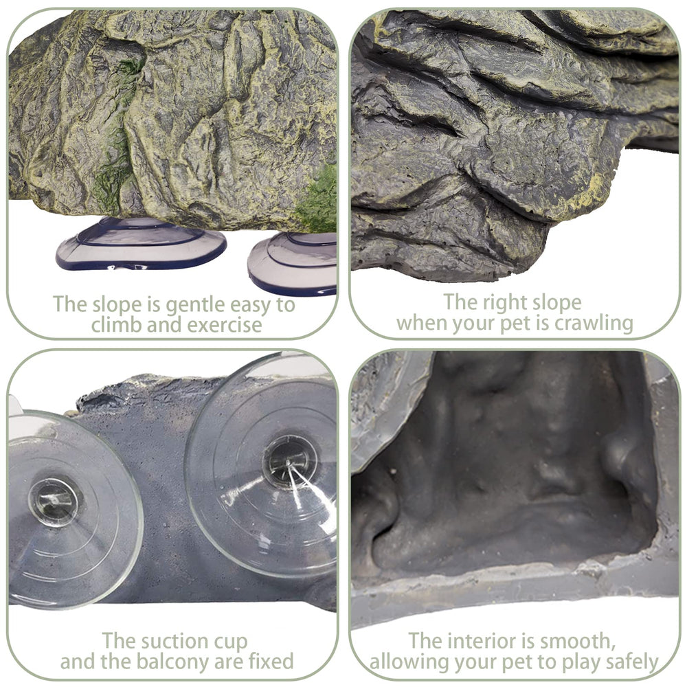 Kathson Turtle Basking Platform natural rock texture blends into aquariums.