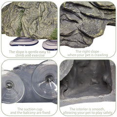 Kathson Turtle Basking Platform natural rock texture blends into aquariums.