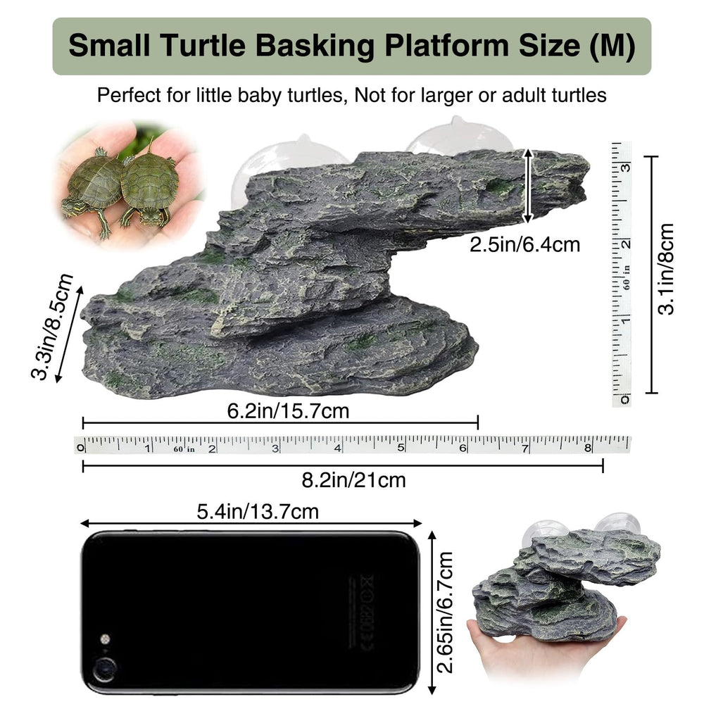 Kathson Turtle Basking Platform side view demonstrates gentle ramp for small reptiles