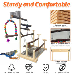 Kathson wood bird playground chew toys – safe chewing keeps beaks moving.