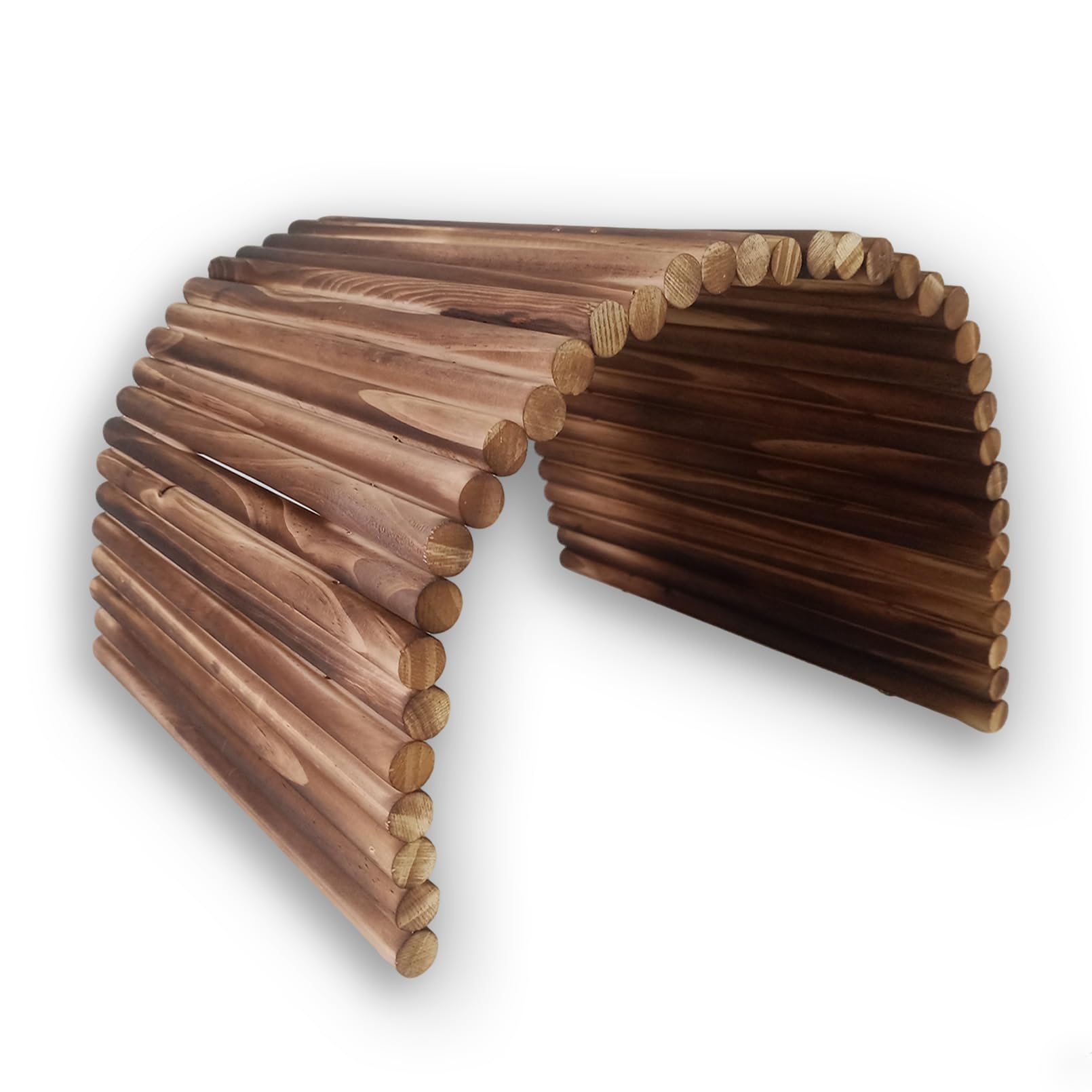 kathson wooden rabbit hideout tunnel for large rodents with chew-friendly design