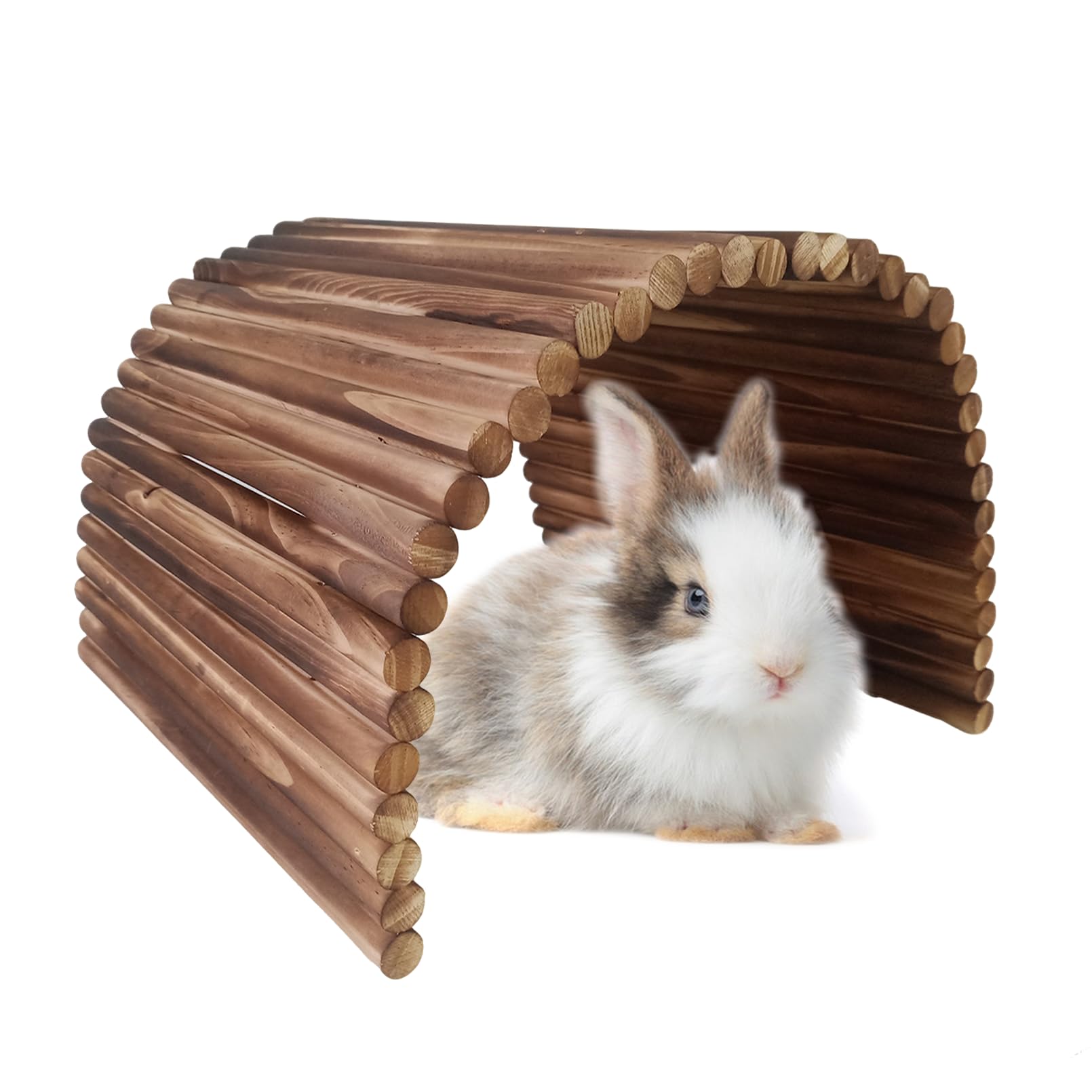 kathson wooden tunnel for gerbils invites curious explorers