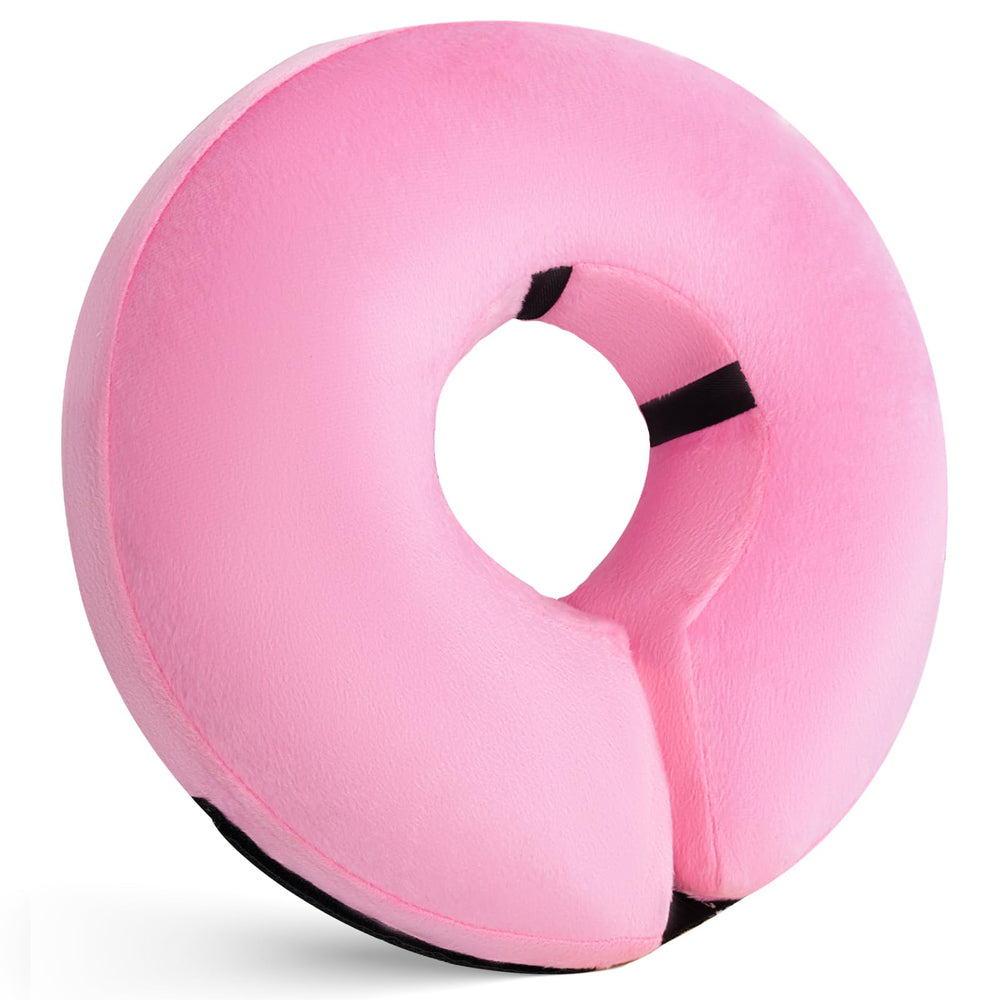 Katoggy collar inflable, vista frontal, apoyo suave para la recuperación protegiendo la herida