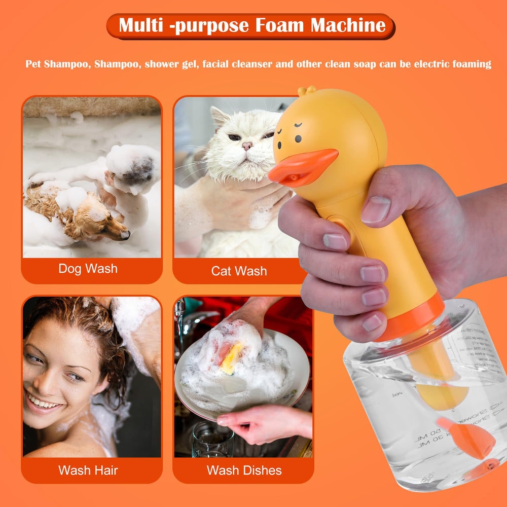 Katoggy electric foaming dispenser IPX7 waterproof for safe pet washing sessions.