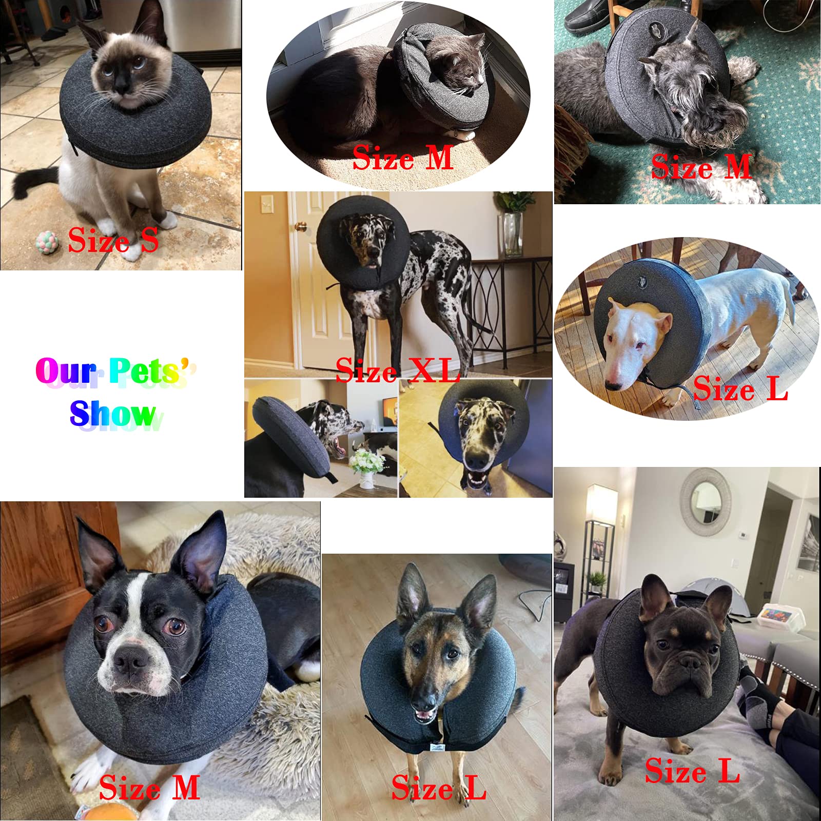 Katoggy inflatable cone collar suitable for dogs and cats enables drinking, eating, and resting unimpeded.