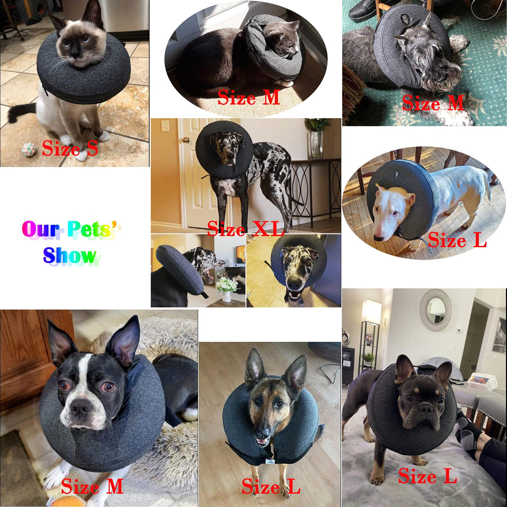 Katoggy inflatable cone collar suitable for dogs and cats enables drinking, eating, and resting unimpeded.