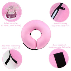 Katoggy inflatable dog cone collar eating-use demonstrates normal meals during recovery