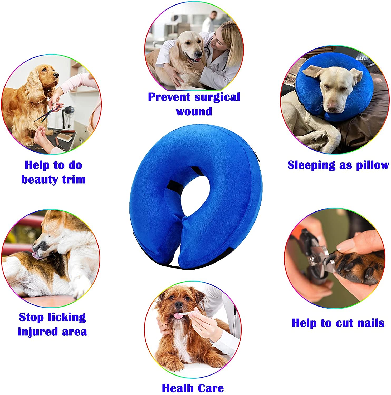 Katoggy inflatable dog cone collar size-L fit with neck 15-18 inches.
