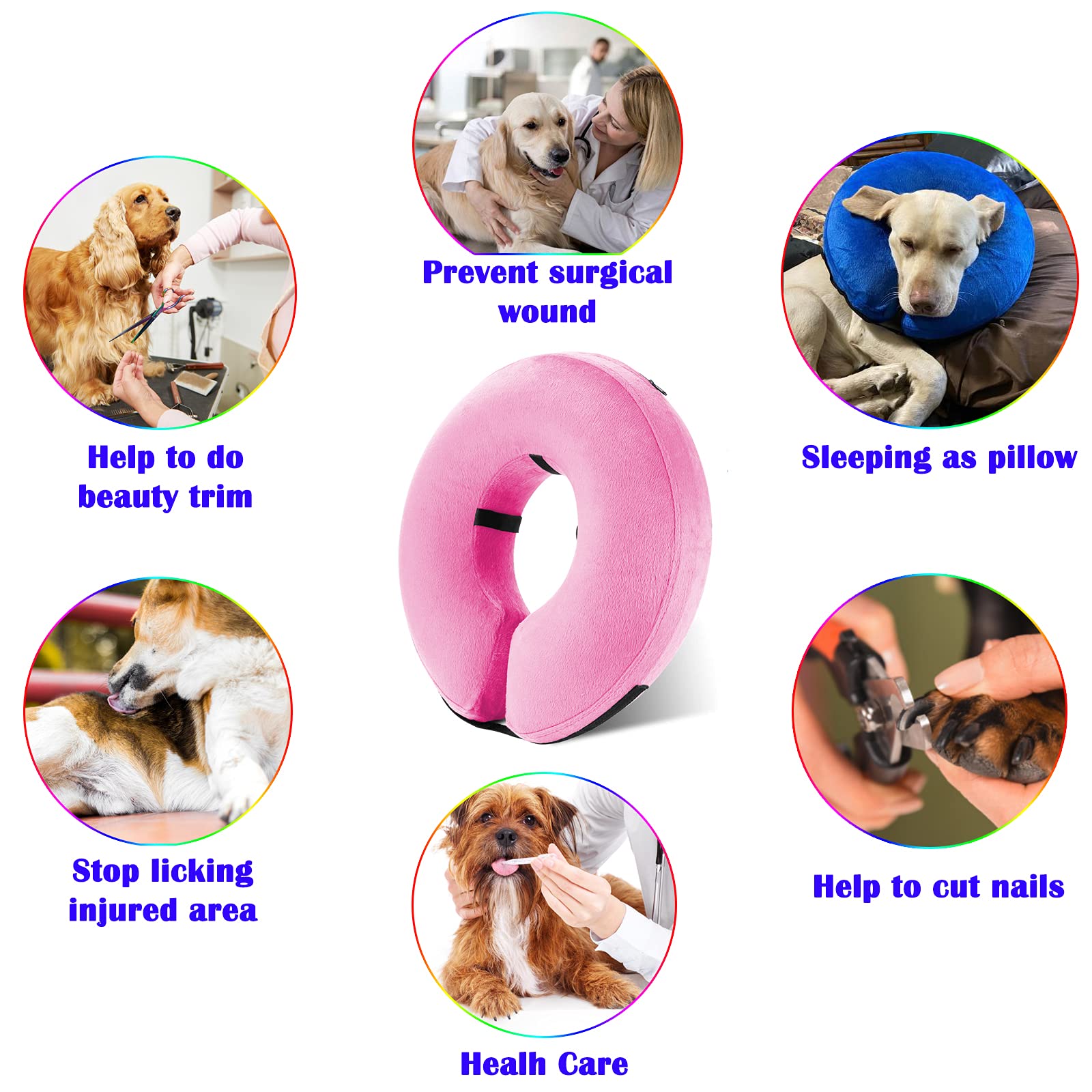 Katoggy size M fits 11 to 15 inch necks for midsize dogs.