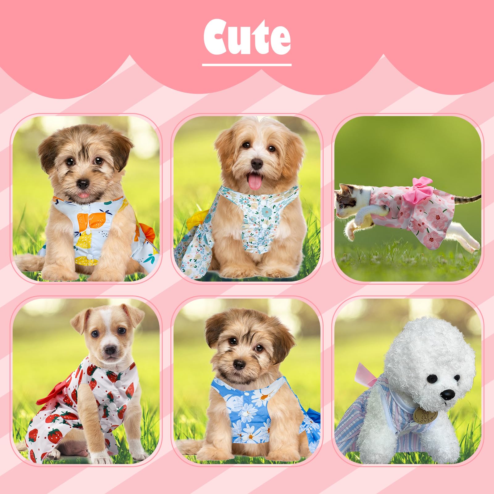 KATOLK dog dresses back bow details highlight festive charm