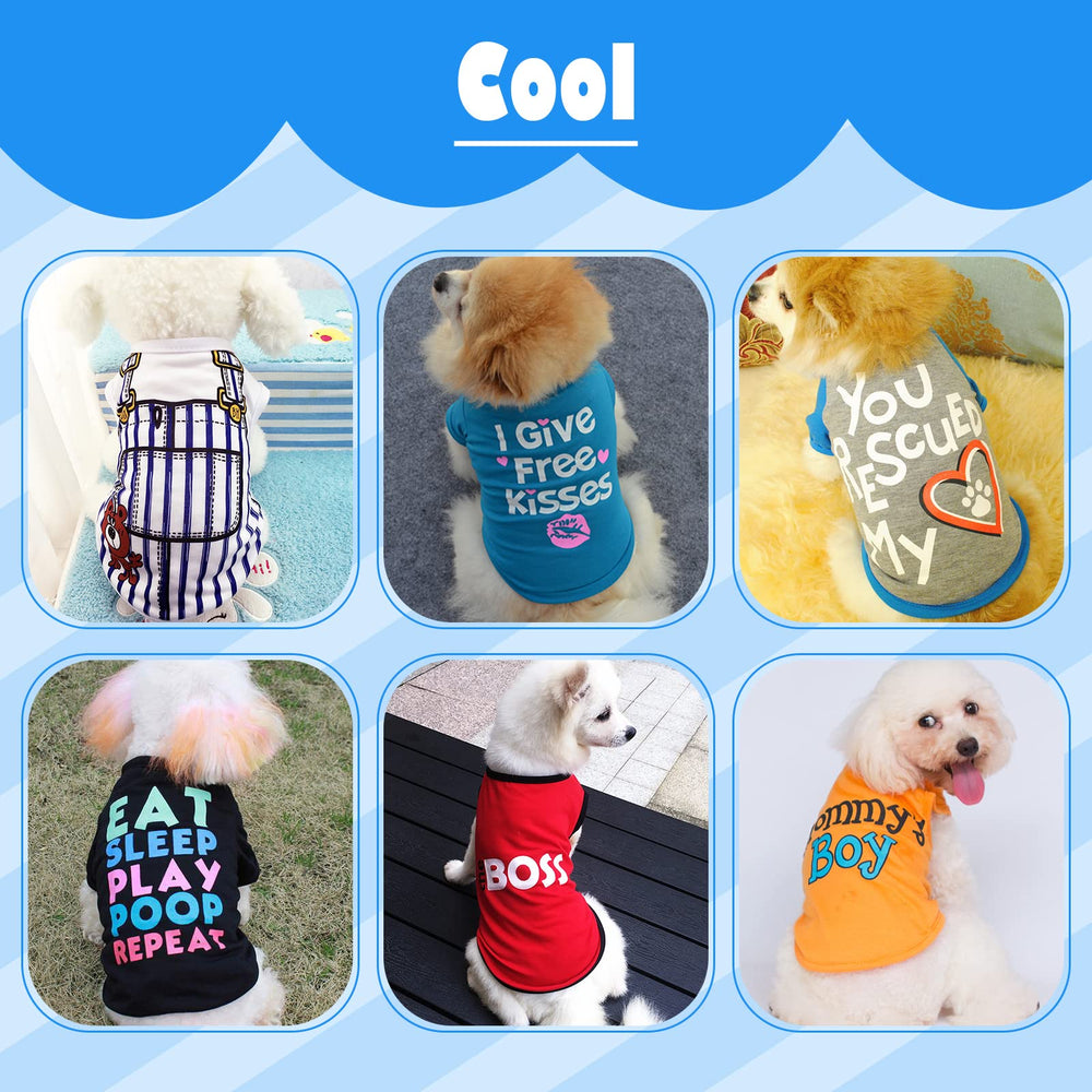 KATOLK soft breathable fabric puppy t-shirts feel cool on warm days.