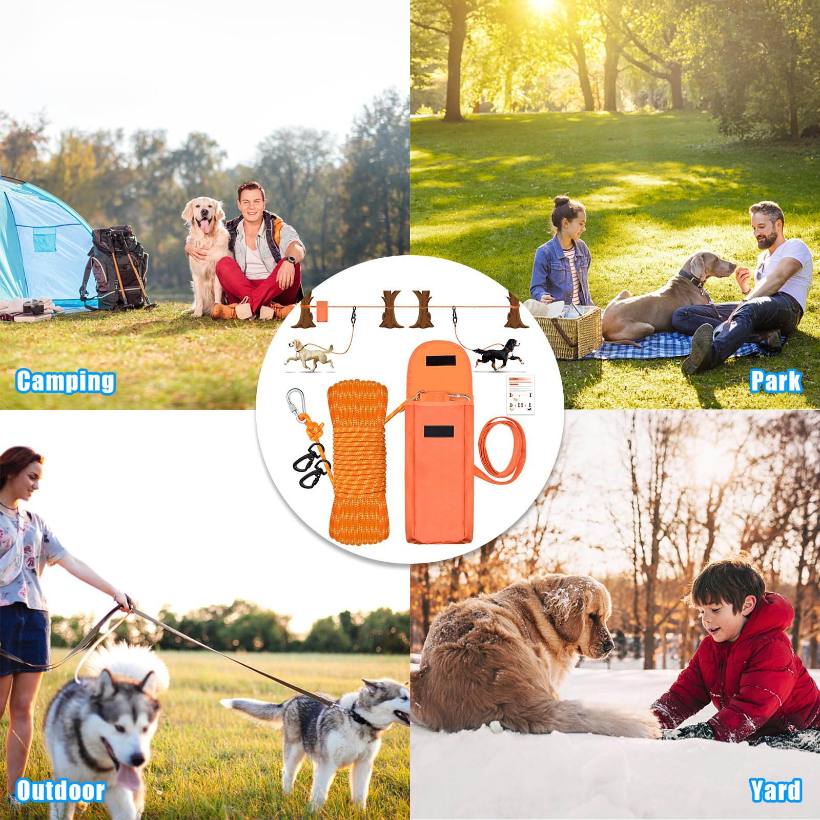 KATOLK two-dog runner supports yard training and outdoor adventures.