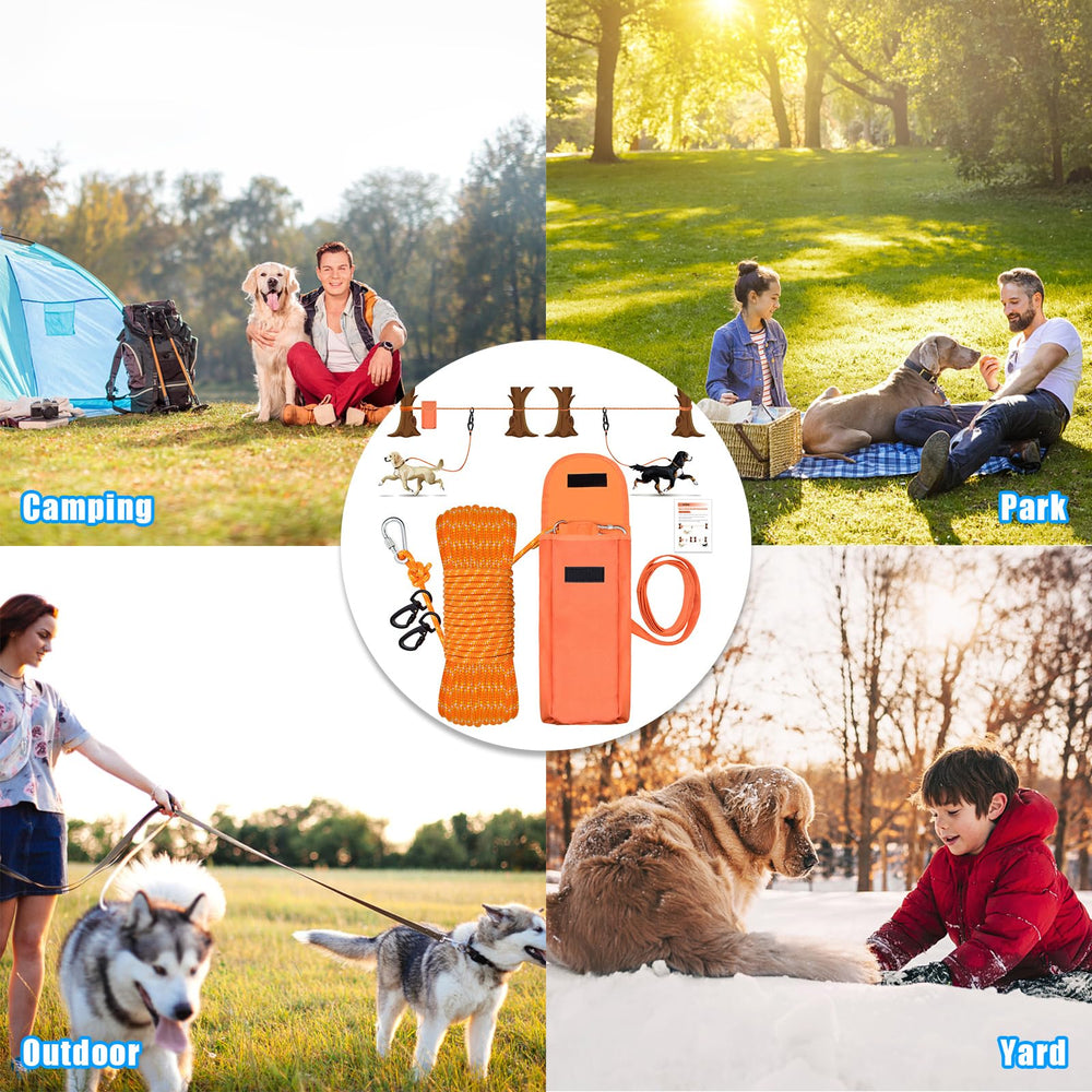 KATOLK two-dog runner supports yard training and outdoor adventures.