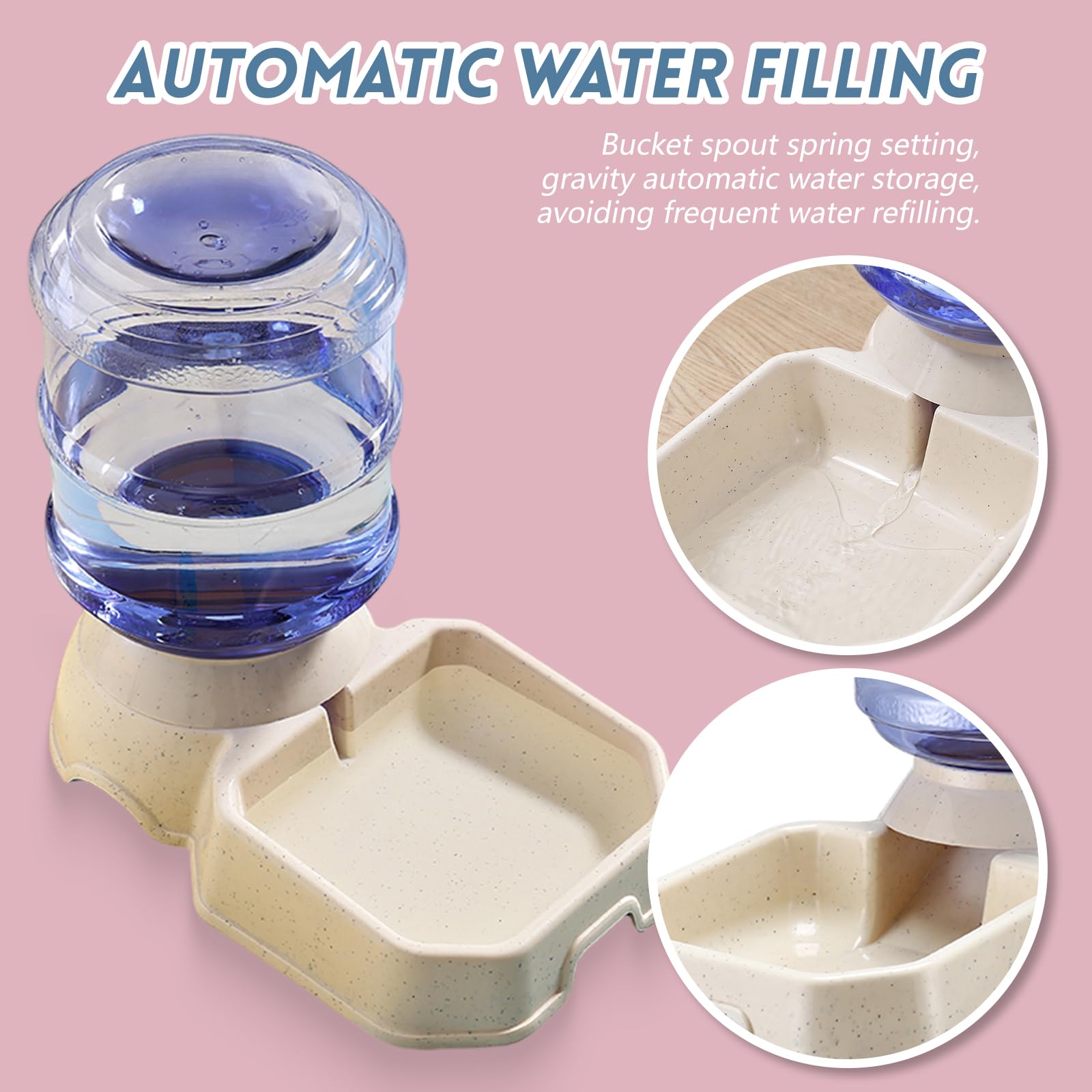 kattypet 1-gallon capacity bowls suitable for small to medium pets