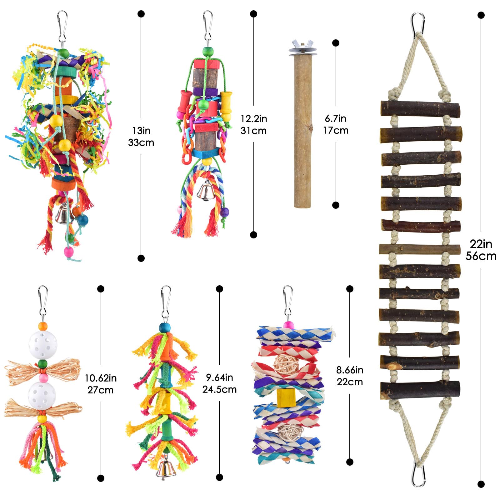 KATUMO parakeet swing and ladder demonstrates climbing and perching activity.