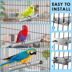 KATUMO Parrot Perch natural branch-like texture encourages healthy foot exercise.