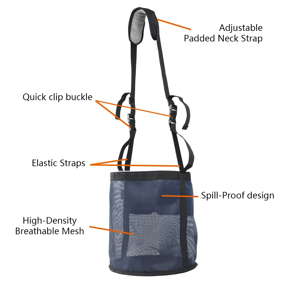 Kaulhp horse feed bag showcasing comfort neck pad for comfortable wear.
