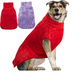 KAYCOWZA dog jacket back view highlighting plush warmth for winter.