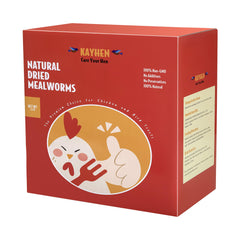 KAYHEN Dried Mealworms chickens bag-front showcases protein for healthy laying hens.