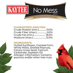 Kaytee aves en comedero, variedad de visitantes durante todo el año.