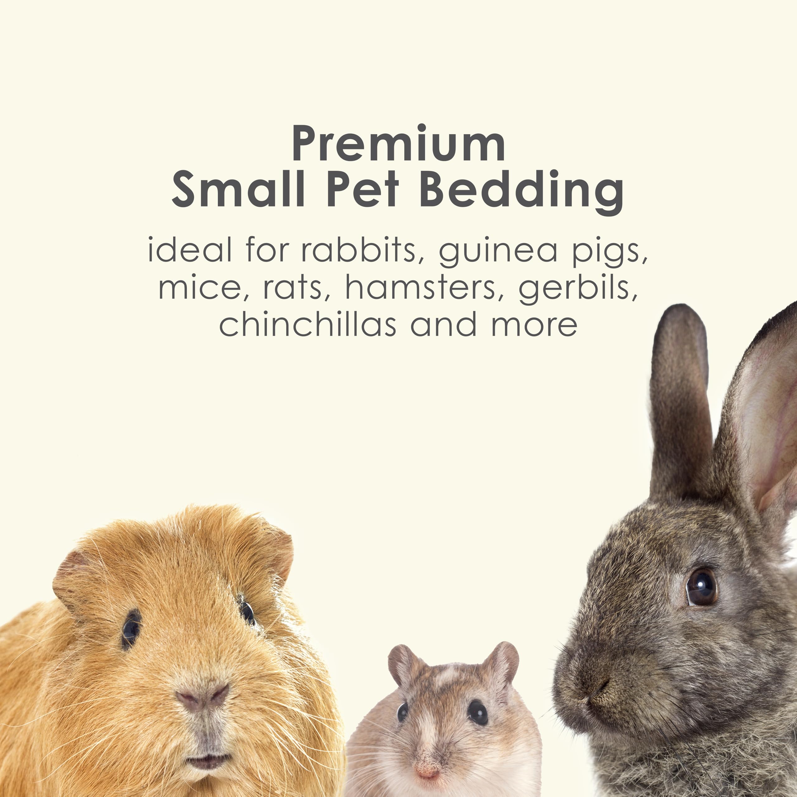 Bedding absorbing up to six times its weight for a dry habitat.