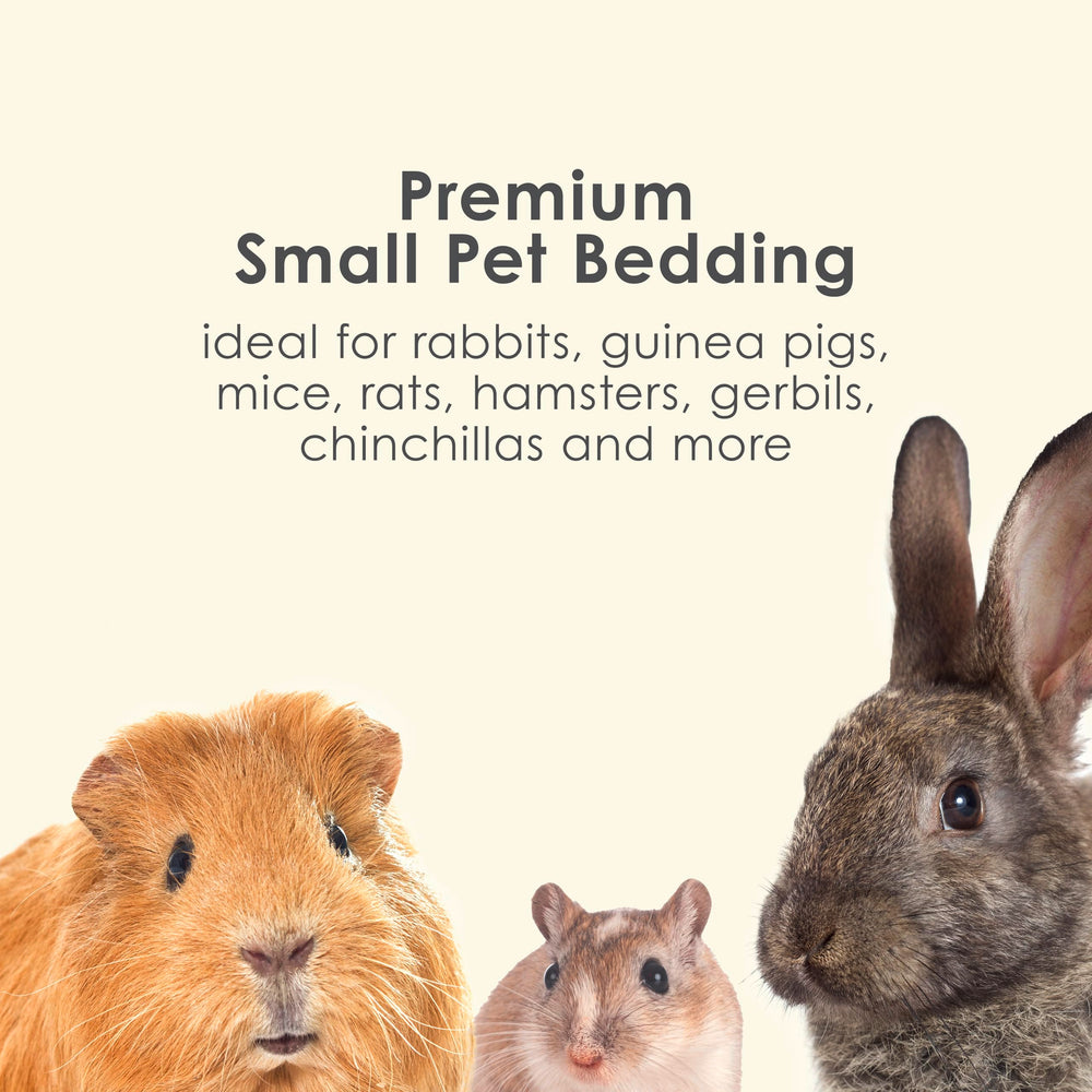 Bedding absorbing up to six times its weight for a dry habitat.