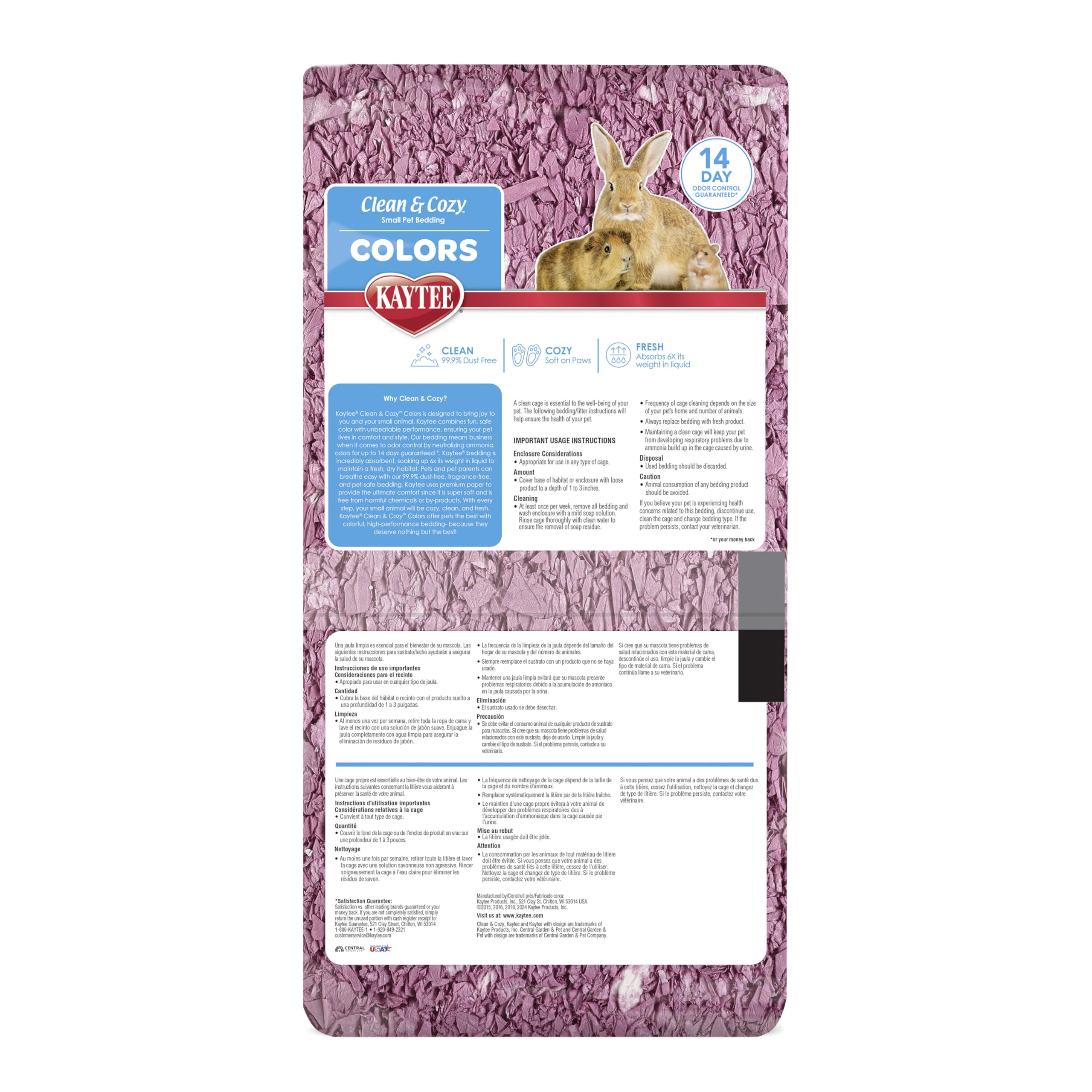 Kaytee bedding small-animals-compatibility supports rabbits, guinea pigs, hamsters with safe, comfy support.