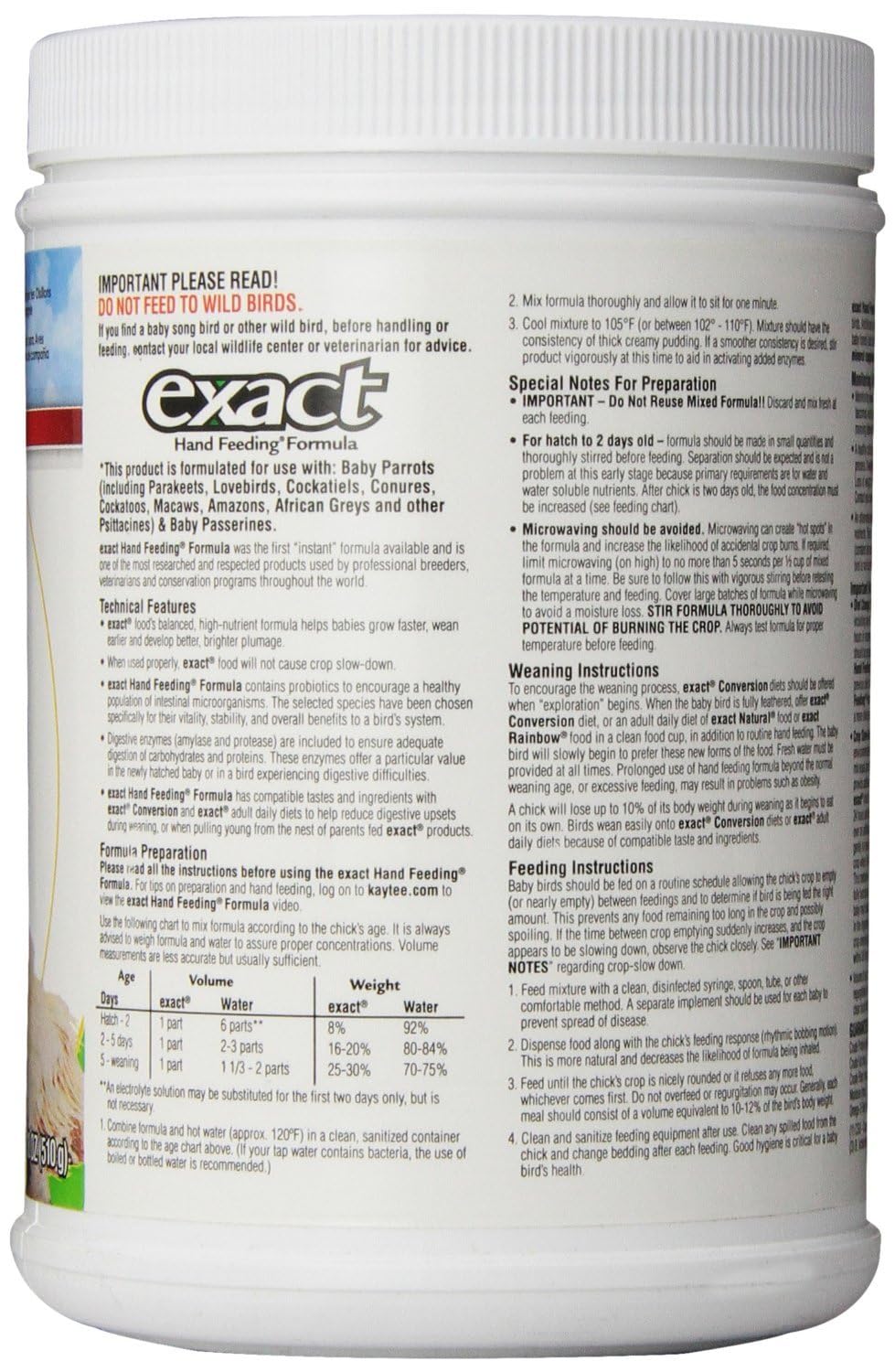 Kaytee Exact Hand Feeding 3-pack bottle set packaged—ready for ongoing baby-bird care.