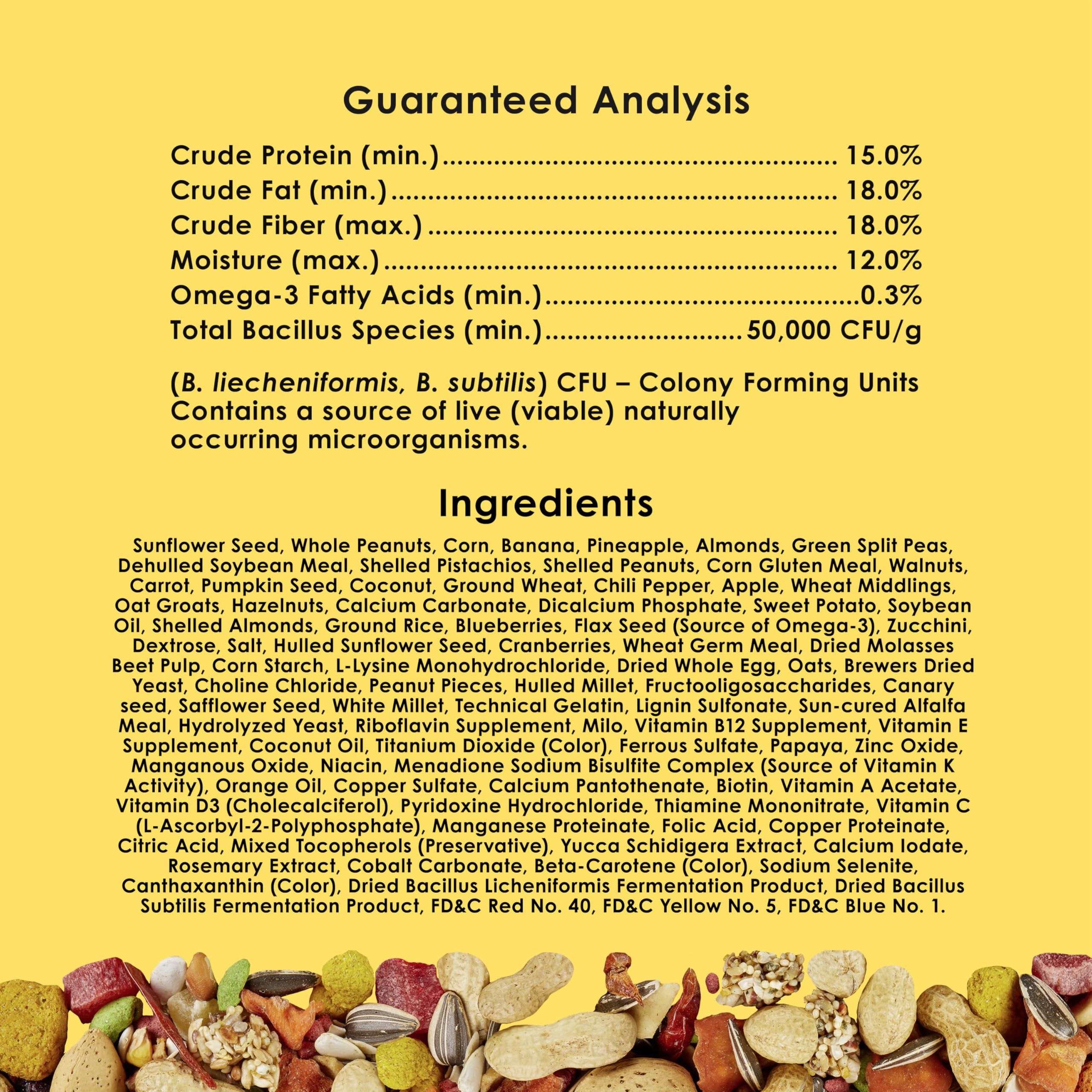 Kaytee Fiesta Big Bites supports brain health through varied ingredients