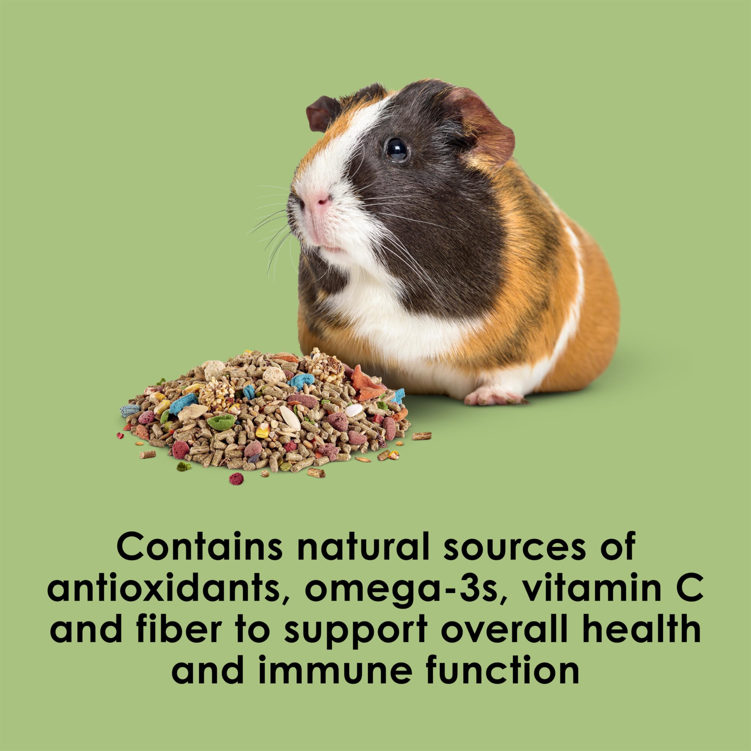 Kaytee Fiesta prebiotics and probiotics aid digestive comfort and gut balance.