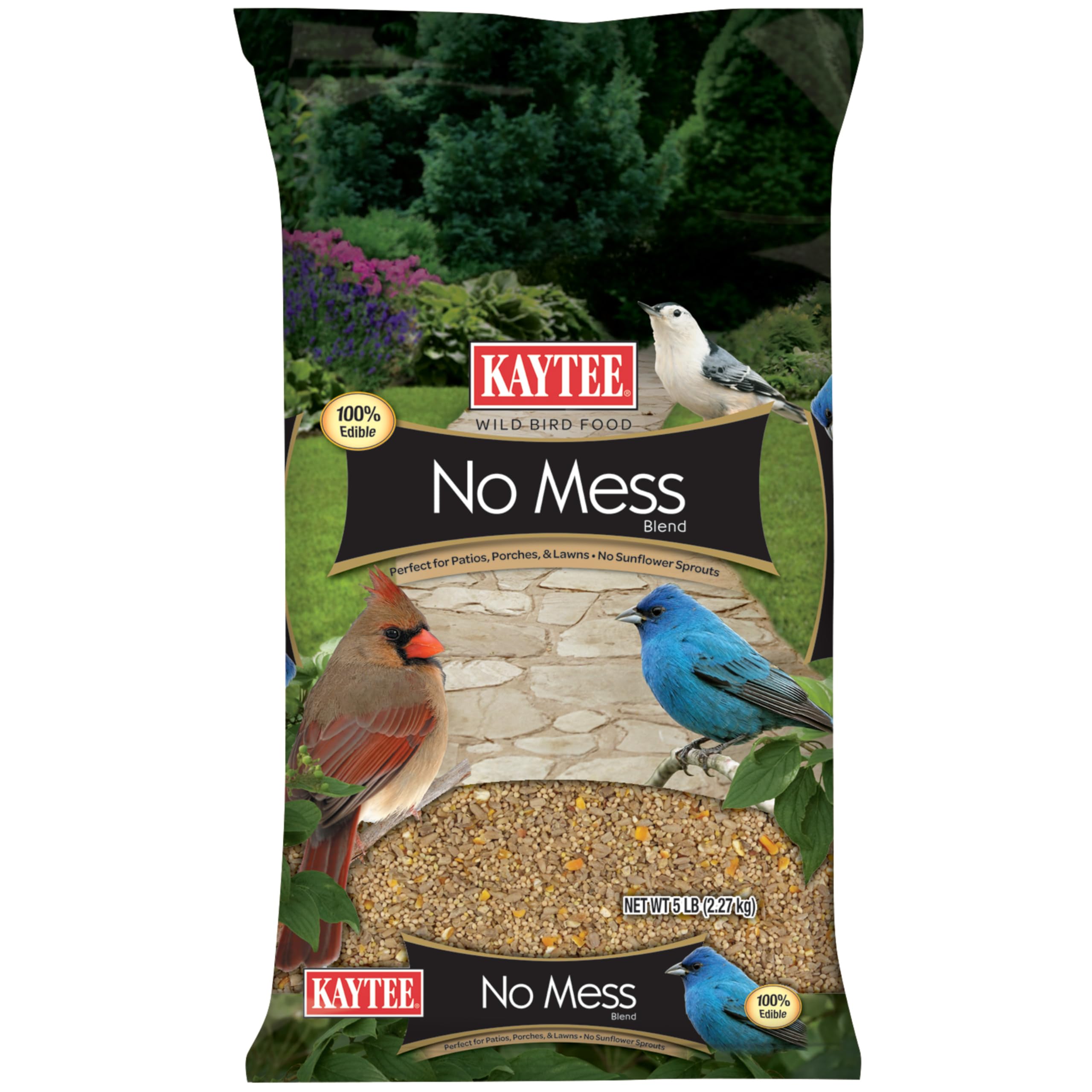 Kaytee sin desorden: botella de mezcla de semillas para aves.