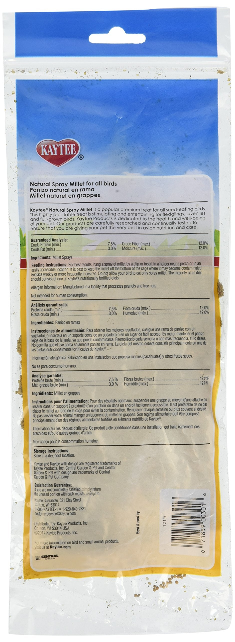 Kaytee Spray Millet birds 6-count each – tasty bite for daily feeding
