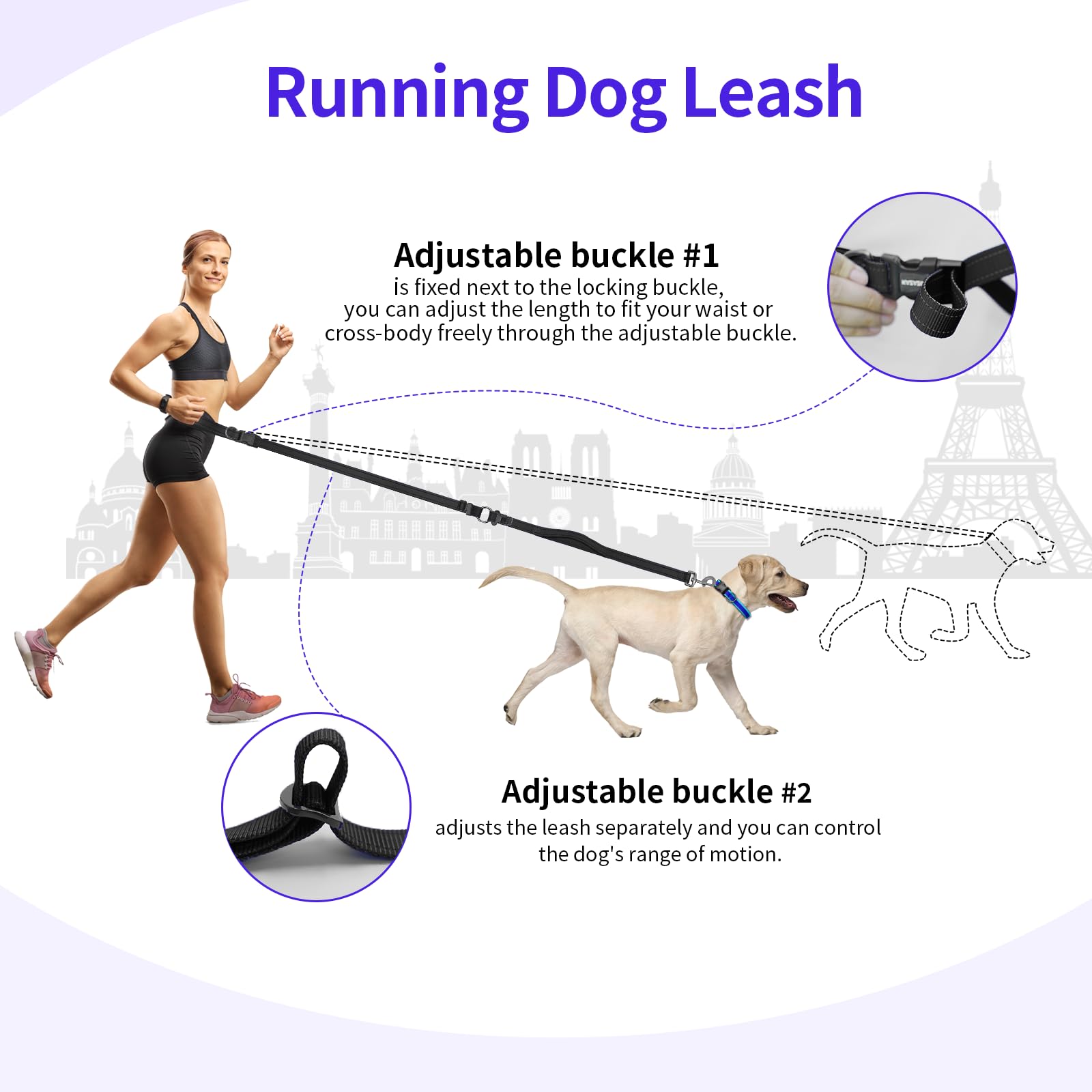 Kazazoo quick-release buckle offers easy length adjustments and secure locking.