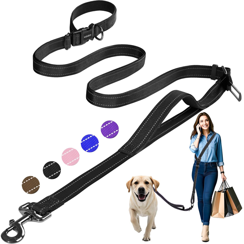 Kazazoo hands-free leash with 6-9ft length for versatile walking and hands-free control.