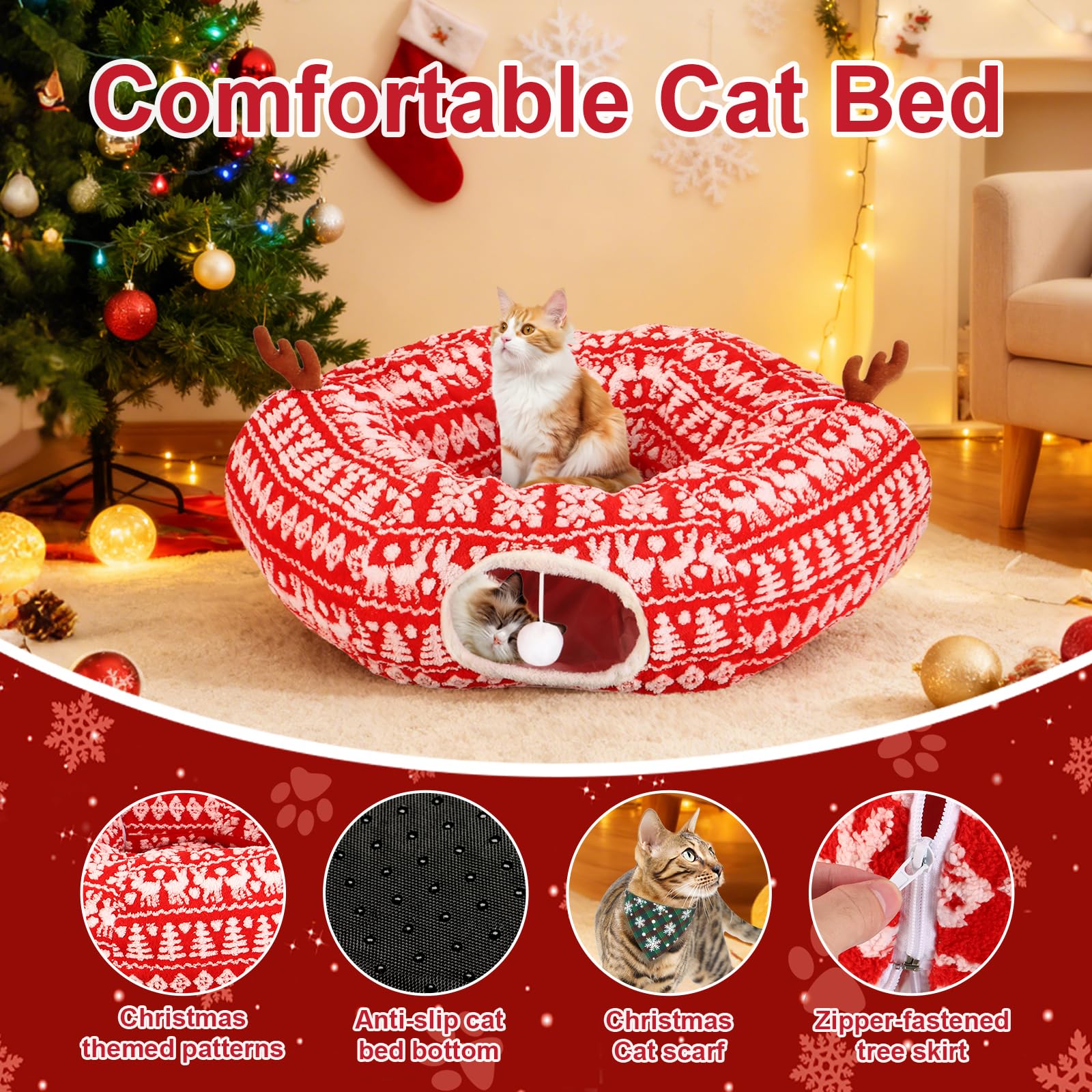 KBDHYY adjustable holiday bib adds cute flair for holiday photos.