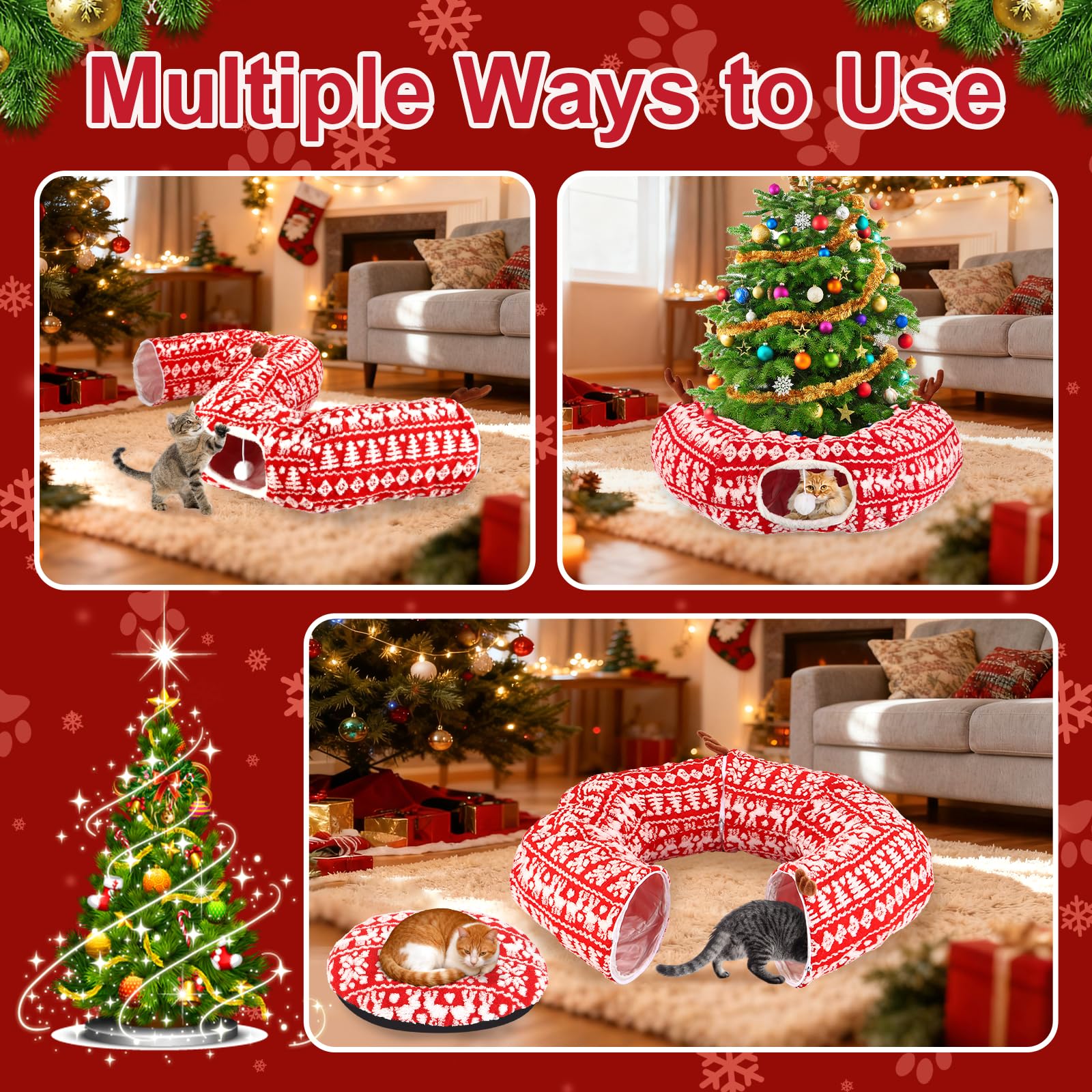 KBDHYY soft plush interior keeps cats warm and comfy during play sessions.