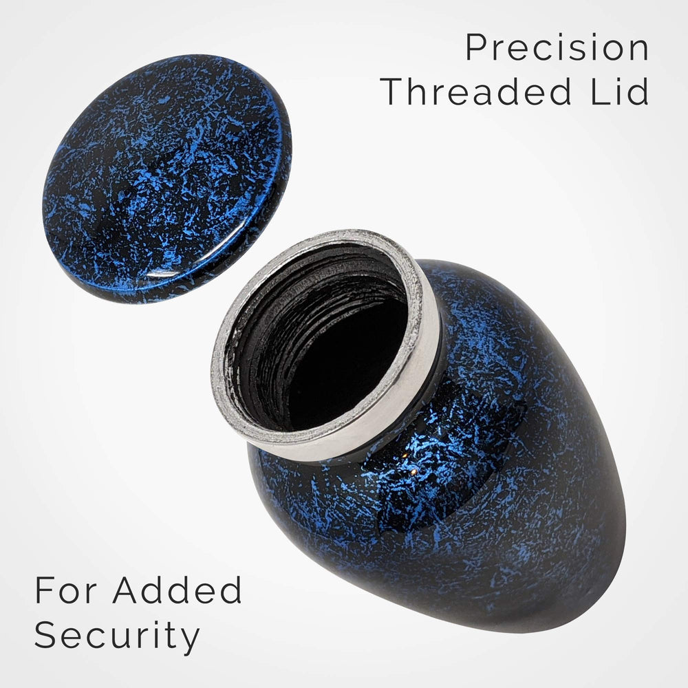 KC Katie Collection secure threaded lid urn: safe seal during transport and handling.