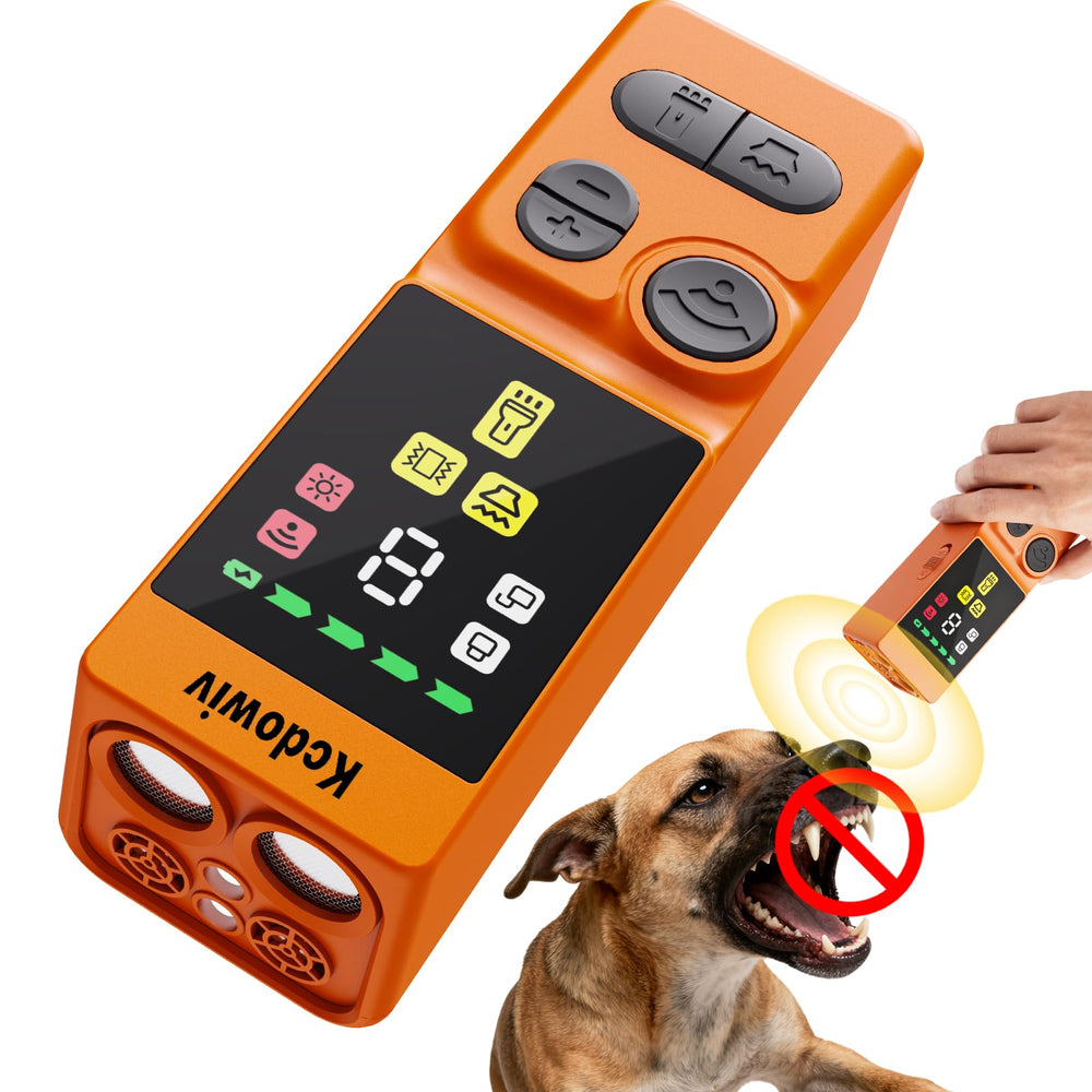 Kcdowiv dog bark deterrent with 4x emitters provides wider coverage for yard training.