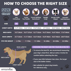 KCFESTIHUE dog sweater chest measurement guide to pick the right size