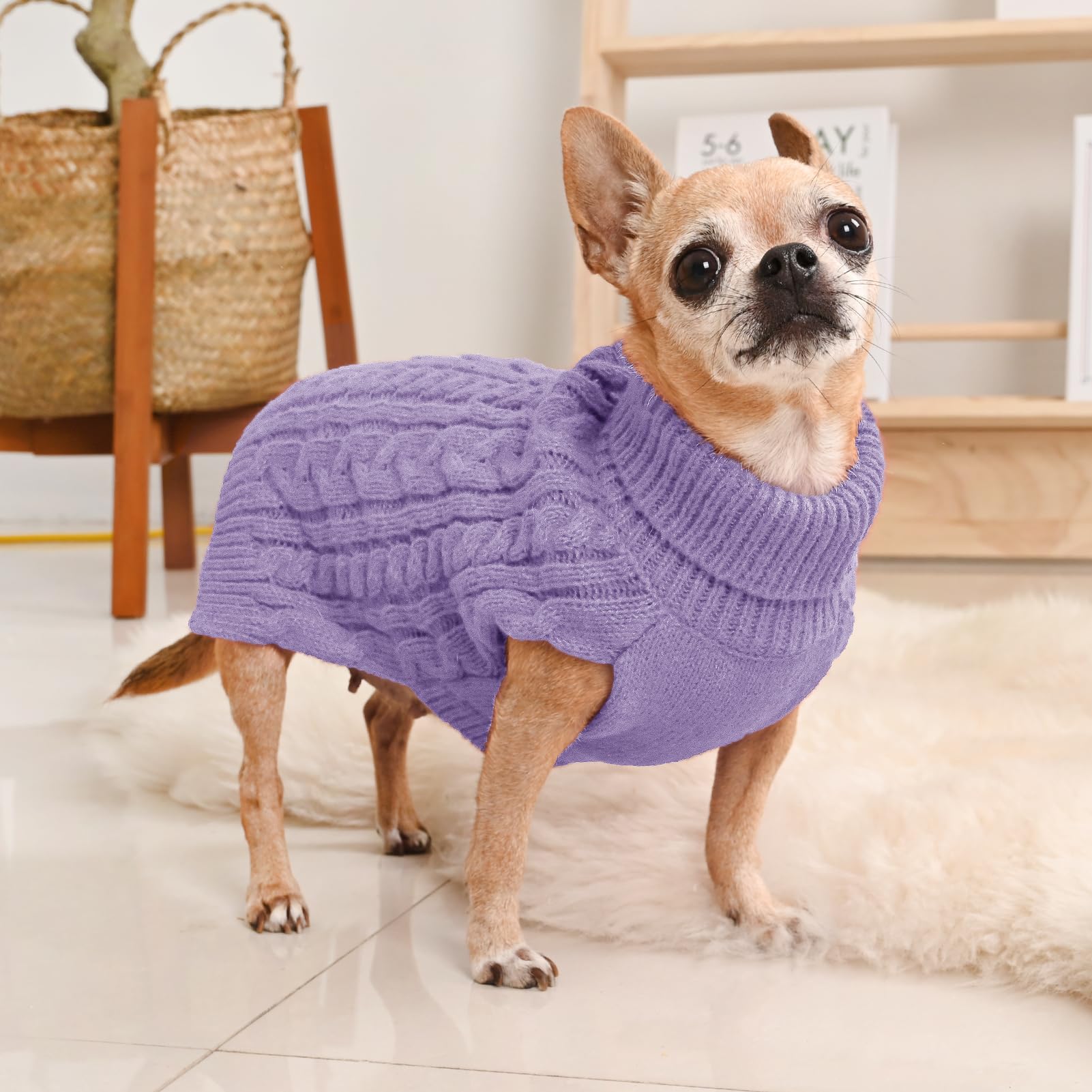 KCFESTIHUE daily-wear dog sweater is machine washable and durable