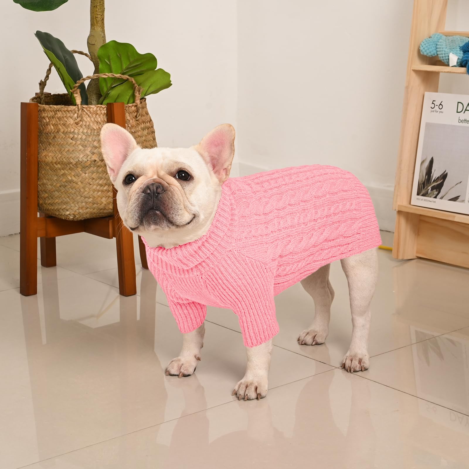 KCFESTIHUE seasonal-wear pink knit ideal for holidays and photos.