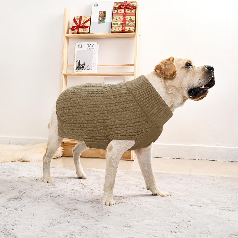KCFESTIHUE XXL dog model wearing sweater indoors for cozy lounging