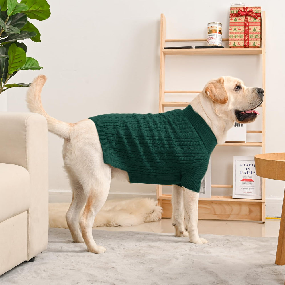 KCFESTIHUE turtleneck XXL green detail offers extra warmth