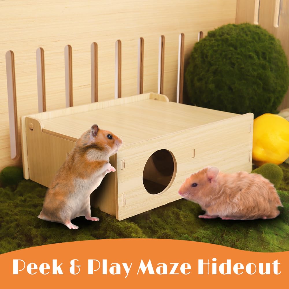 kcrygogo hamster flip-cover design enables easy cleaning and access